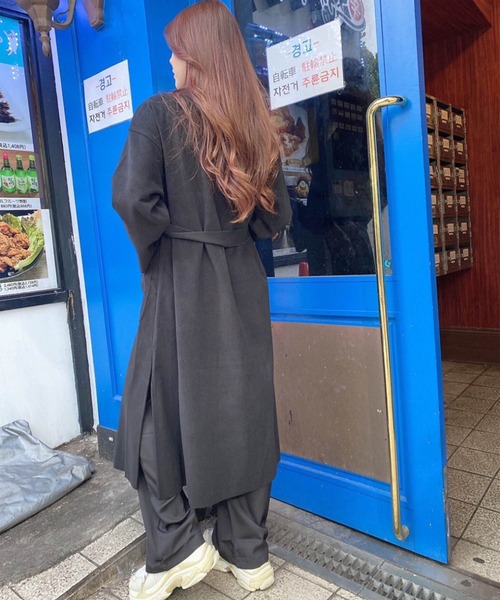 Mayree(メイリー)の「【Mayree】スリットロングガウンコート 2021AW(チェスターコート・レディース・ブラック/モカ/アイボリー・FREE)」の20枚目の写真