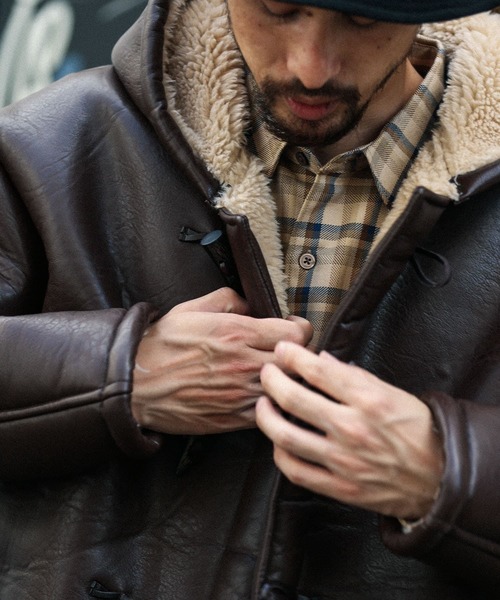 CHEVRE（シェーブル）の「『別注』CHEVRE×Sonny Label　MilitaryBranketダッフル（ダッフルコート・メンズ・ブラック/ブラウン・40/42）」の3枚目の写真