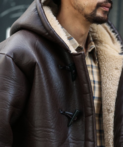 CHEVRE（シェーブル）の「『別注』CHEVRE×Sonny Label　MilitaryBranketダッフル（ダッフルコート・メンズ・ブラック/ブラウン・40/42）」の5枚目の写真