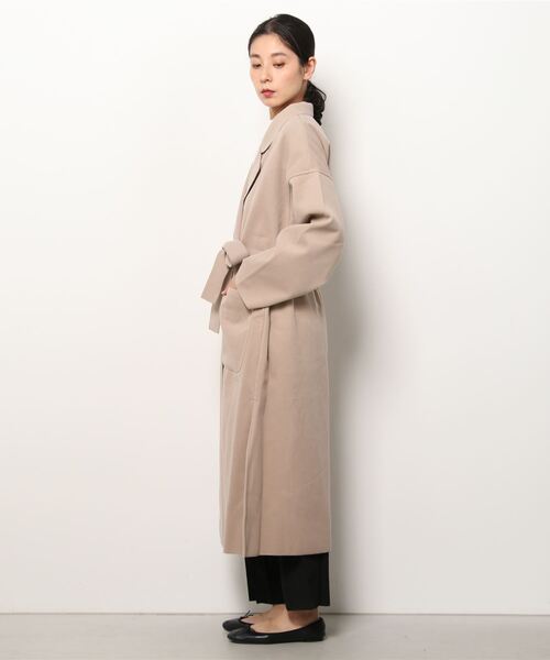 WEGO（ウィゴー）の「WEGO/【ZOZOTOWN＆一部店限定】テーラードフェイクウールコート（ステンカラーコート・レディース・アイボリー/ベージュ/ブルー・FREE）」の5枚目の写真