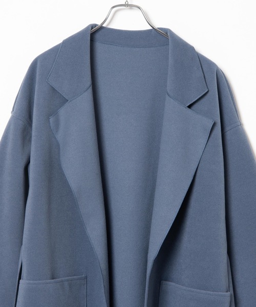 WEGO（ウィゴー）の「WEGO/【ZOZOTOWN＆一部店限定】テーラードフェイクウールコート（ステンカラーコート・レディース・アイボリー/ベージュ/ブルー・FREE）」の10枚目の写真
