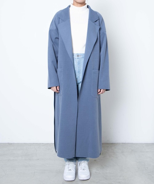 WEGO（ウィゴー）の「WEGO/【ZOZOTOWN＆一部店限定】テーラードフェイクウールコート（ステンカラーコート・レディース・アイボリー/ベージュ/ブルー・FREE）」の22枚目の写真