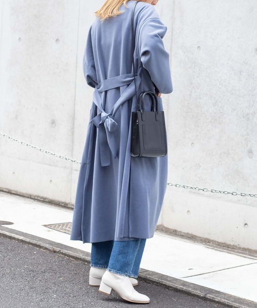 WEGO（ウィゴー）の「WEGO/【ZOZOTOWN＆一部店限定】テーラードフェイクウールコート（ステンカラーコート・レディース・アイボリー/ベージュ/ブルー・FREE）」の21枚目の写真