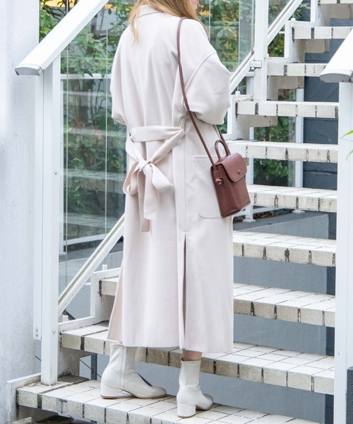 WEGO（ウィゴー）の「WEGO/【ZOZOTOWN＆一部店限定】テーラードフェイクウールコート（ステンカラーコート・レディース・アイボリー/ベージュ/ブルー・FREE）」の14枚目の写真