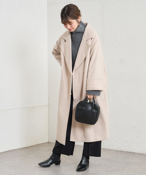 natural couture(ナチュラルクチュール)の「袖下釦デザインゆるシルエットニット(ニット/セーター・レディース・ピンク/アイボリー/モカ/スミクロ・FREE)」の9枚目の写真