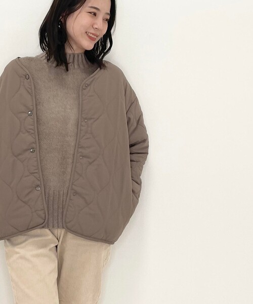 SHOO・LA・RUE(シューラルー)の「◆【M-3L】中綿キルトブルゾン(その他アウター・レディース・ブラック/カーキ/サンドベージュ・02/03/04/05)」の7枚目の写真