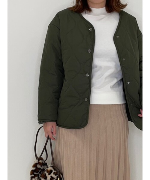 SHOO・LA・RUE(シューラルー)の「◆【M-3L】中綿キルトブルゾン(その他アウター・レディース・ブラック/カーキ/サンドベージュ・02/03/04/05)」の12枚目の写真