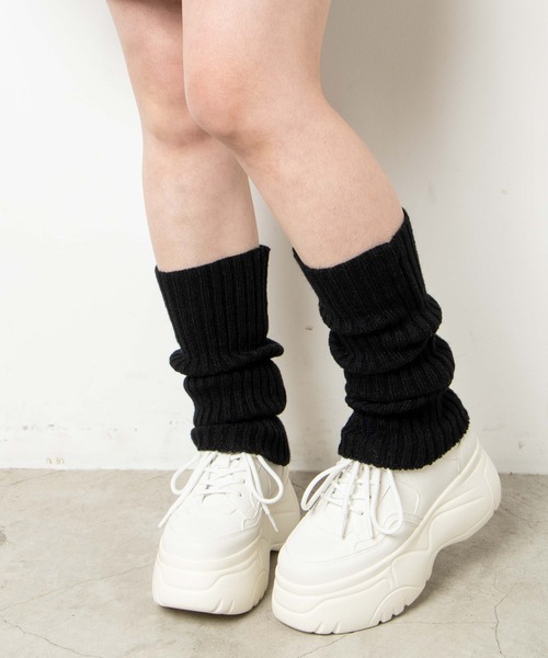 WEGO(ウィゴー)の「WEGO/レッグウォーマー(レッグウォーマー・レディース・ホワイト/ブラック・FREE)」の2枚目の写真