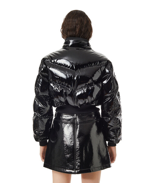 DIESEL（ディーゼル）の「レディース ブルゾン アウター リアルダウン ショート丈 ダブルジップ シャイニー（ダウンジャケット/コート・レディース・ベージュ/ブラウン・SMALL/X-SMALL/LARGE/MEDIUM）」の15枚目の写真