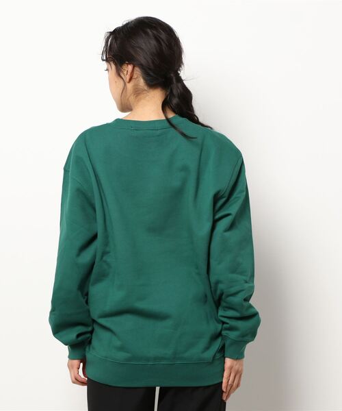 BONbazaar（ボンバザール）の「フロッキープリントスウェット（スウェット・レディース・ライトグレー/ダークグリーン/ピンク・FREE）」の4枚目の写真