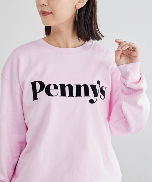 BONbazaar（ボンバザール）の「フロッキープリントスウェット（スウェット・レディース・ライトグレー/ダークグリーン/ピンク・FREE）」の3枚目の写真