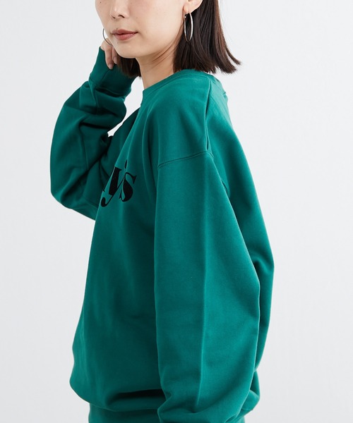 BONbazaar（ボンバザール）の「フロッキープリントスウェット（スウェット・レディース・ライトグレー/ダークグリーン/ピンク・FREE）」の22枚目の写真