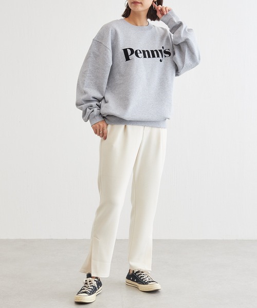 BONbazaar（ボンバザール）の「フロッキープリントスウェット（スウェット・レディース・ライトグレー/ダークグリーン/ピンク・FREE）」の8枚目の写真