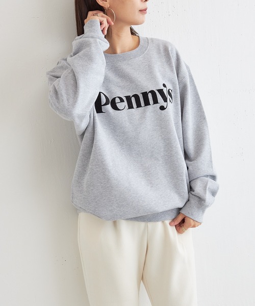 BONbazaar（ボンバザール）の「フロッキープリントスウェット（スウェット・レディース・ライトグレー/ダークグリーン/ピンク・FREE）」の6枚目の写真