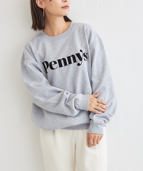 BONbazaar（ボンバザール）の「フロッキープリントスウェット（スウェット・レディース・ライトグレー/ダークグリーン/ピンク・FREE）」の7枚目の写真