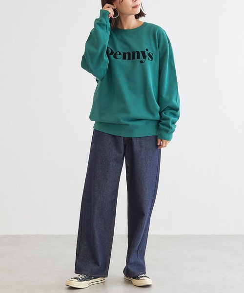 BONbazaar（ボンバザール）の「フロッキープリントスウェット（スウェット・レディース・ライトグレー/ダークグリーン/ピンク・FREE）」の15枚目の写真