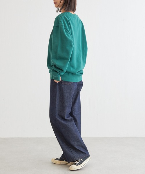 BONbazaar（ボンバザール）の「フロッキープリントスウェット（スウェット・レディース・ライトグレー/ダークグリーン/ピンク・FREE）」の16枚目の写真