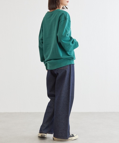 BONbazaar（ボンバザール）の「フロッキープリントスウェット（スウェット・レディース・ライトグレー/ダークグリーン/ピンク・FREE）」の18枚目の写真