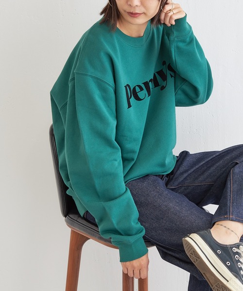 BONbazaar（ボンバザール）の「フロッキープリントスウェット（スウェット・レディース・ライトグレー/ダークグリーン/ピンク・FREE）」の13枚目の写真