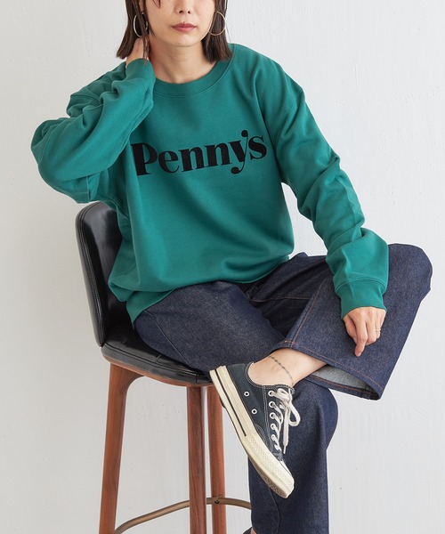 BONbazaar（ボンバザール）の「フロッキープリントスウェット（スウェット・レディース・ライトグレー/ダークグリーン/ピンク・FREE）」の14枚目の写真