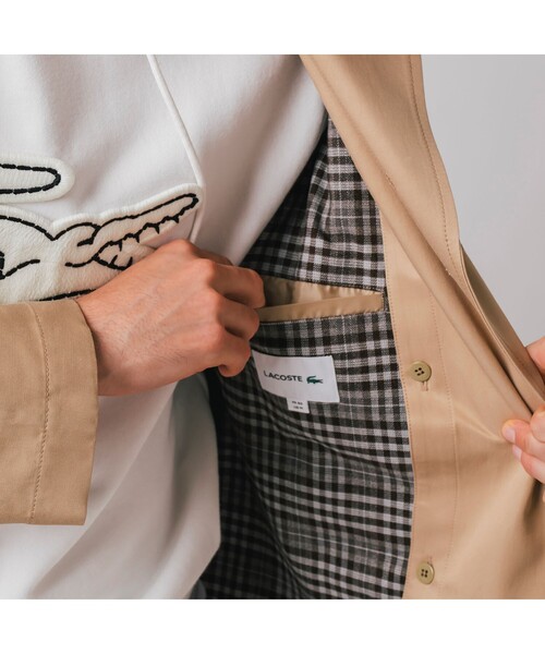 LACOSTE（ラコステ）の「着脱ライニング付き撥水チェスターコート（チェスターコート・メンズ・ブラック/ベージュ・52/48/50/46）」の18枚目の写真