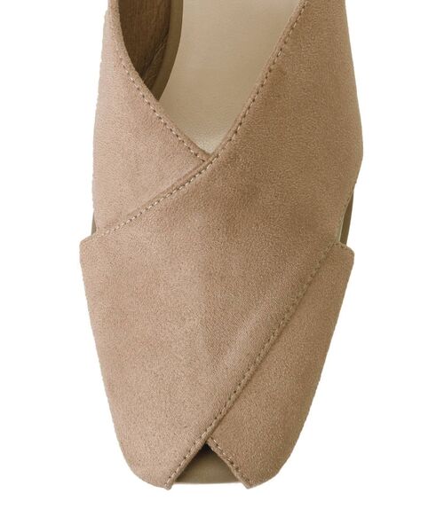 LAGUNAMOON（ラグナムーン）の「フェイクスエードクロスミュール（サンダル・レディース・ブラック/ベージュ・SMALL/MEDIUM）」の14枚目の写真