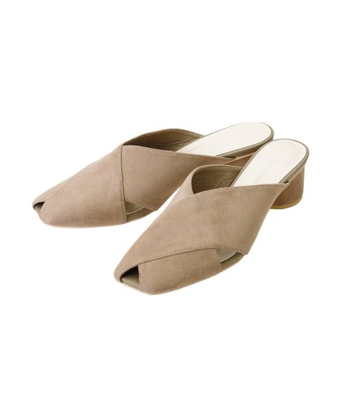 LAGUNAMOON（ラグナムーン）の「フェイクスエードクロスミュール（サンダル・レディース・ブラック/ベージュ・SMALL/MEDIUM）」の17枚目の写真