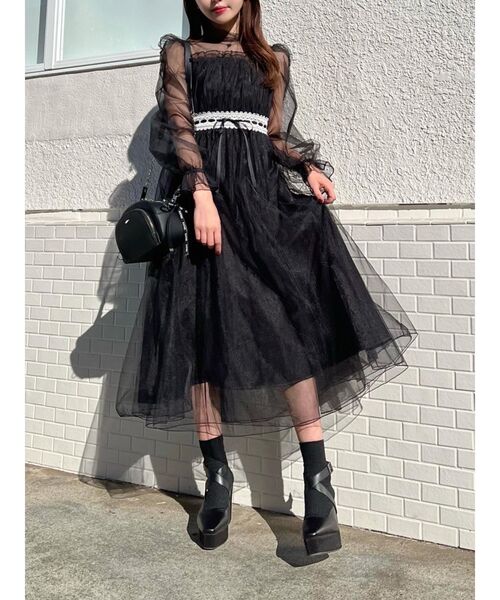 EATME（イートミー）の「ロゴリボン付きショルダーバッグ（ショルダーバッグ・レディース・ブラック/ベージュ・FREE）」の4枚目の写真