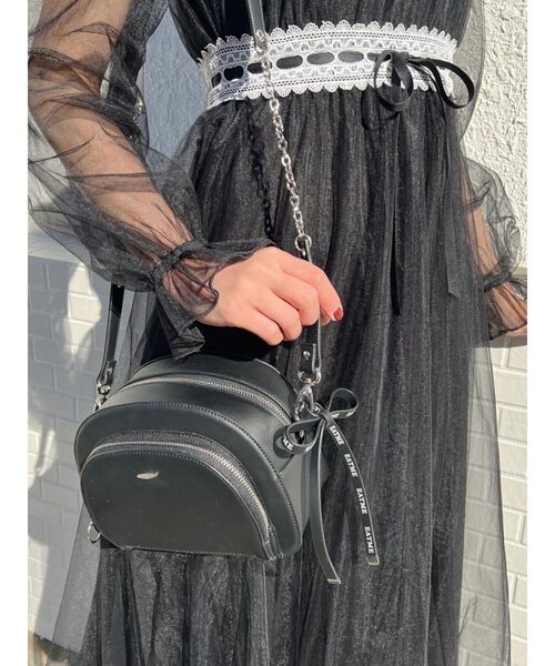 EATME（イートミー）の「ロゴリボン付きショルダーバッグ（ショルダーバッグ・レディース・ブラック/ベージュ・FREE）」の9枚目の写真