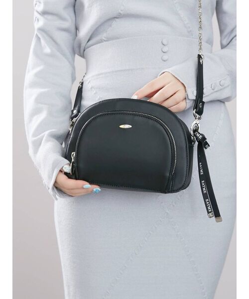 EATME（イートミー）の「ロゴリボン付きショルダーバッグ（ショルダーバッグ・レディース・ブラック/ベージュ・FREE）」の11枚目の写真