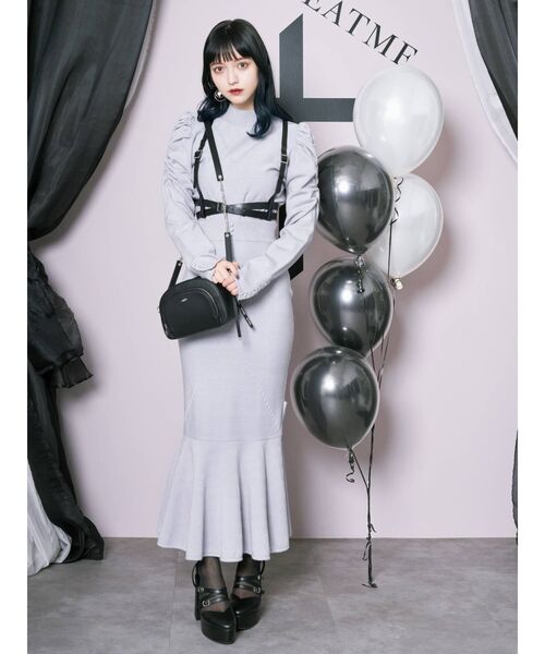 EATME（イートミー）の「ロゴリボン付きショルダーバッグ（ショルダーバッグ・レディース・ブラック/ベージュ・FREE）」の6枚目の写真