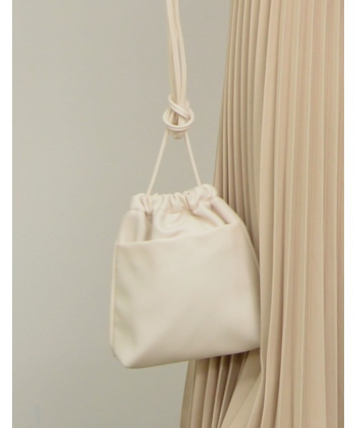 Re:EDIT（リエディ）の「フェイクレザーミニポシェット（ショルダーバッグ・レディース・ホワイト/ブラック/イエロー/グリーン・FREE）」の7枚目の写真