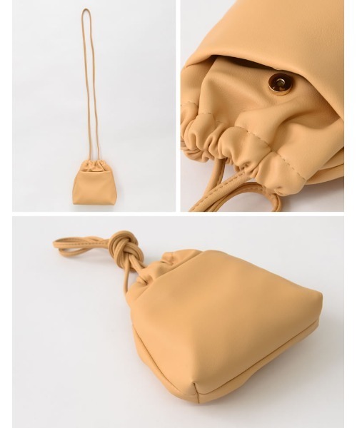 Re:EDIT（リエディ）の「フェイクレザーミニポシェット（ショルダーバッグ・レディース・ホワイト/ブラック/イエロー/グリーン・FREE）」の11枚目の写真