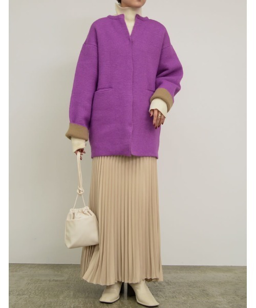 Re:EDIT（リエディ）の「フェイクレザーミニポシェット（ショルダーバッグ・レディース・ホワイト/ブラック/イエロー/グリーン・FREE）」の8枚目の写真