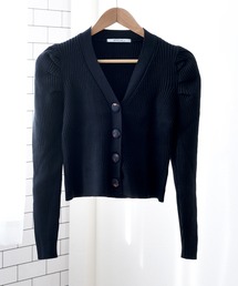 MYRDAL | パワーショルダーレオパード釦カーデ(カーディガン/ボレロ)