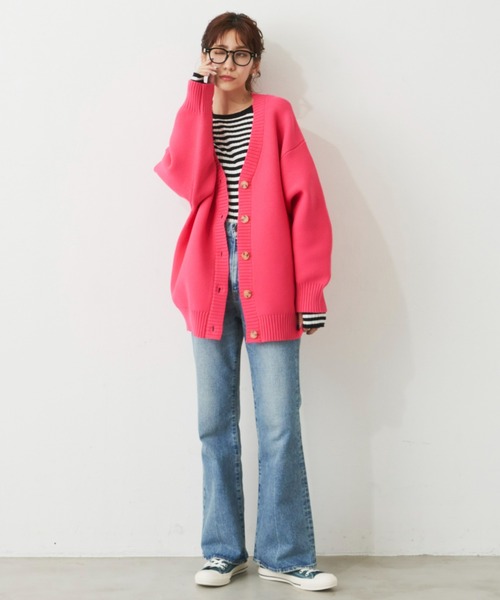 Auntie Rosa Holiday（アンティローザホリデー）の「カラークルーリブニットプルオーバー（ニット/セーター・レディース・ライトグリーン/ブラック/ブルー/ピンク・FREE）」の17枚目の写真