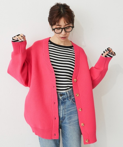 Auntie Rosa Holiday（アンティローザホリデー）の「カラークルーリブニットプルオーバー（ニット/セーター・レディース・ライトグリーン/ブラック/ブルー/ピンク・FREE）」の13枚目の写真