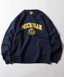 ZIP FIVE | 【MICHIGAN】カレッジロゴビックシルエットクルースウェット【ユニセックス】(スウェット)