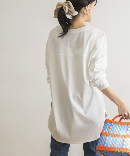 URBAN RESEARCH（アーバンリサーチ）の「ヨーク切り替えロングTシャツ（Tシャツ/カットソー・レディース・オフホワイト・FREE）」の8枚目の写真