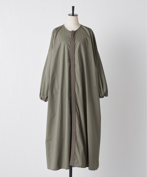BEARDSLEY（ビアズリー）の「ギャザーハオリワンピース（ワンピース・レディース・カーキ/ダークグレー・FREE）」の12枚目の写真