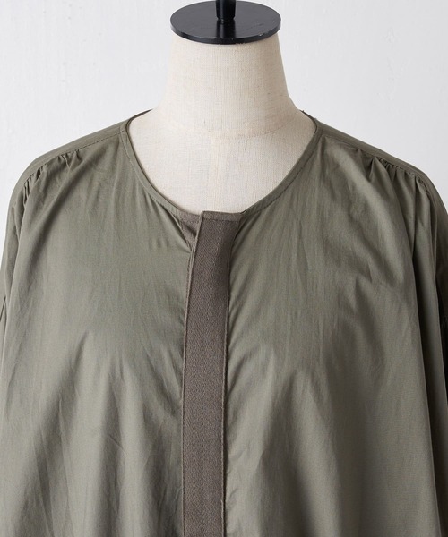 BEARDSLEY（ビアズリー）の「ギャザーハオリワンピース（ワンピース・レディース・カーキ/ダークグレー・FREE）」の13枚目の写真