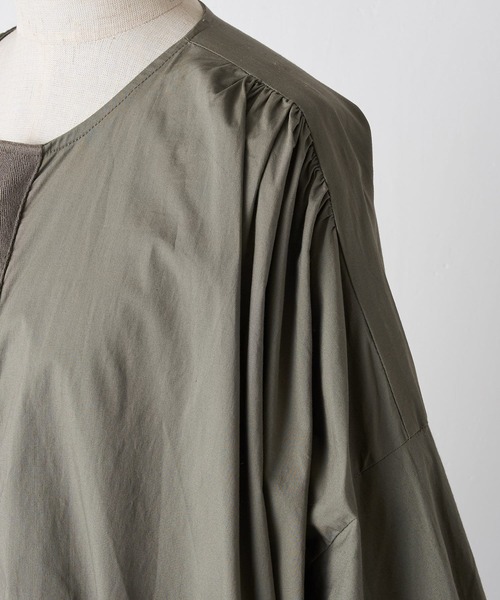 BEARDSLEY（ビアズリー）の「ギャザーハオリワンピース（ワンピース・レディース・カーキ/ダークグレー・FREE）」の14枚目の写真