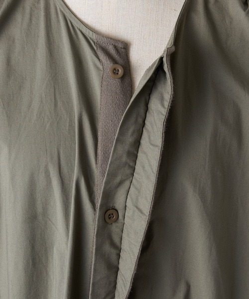 BEARDSLEY（ビアズリー）の「ギャザーハオリワンピース（ワンピース・レディース・カーキ/ダークグレー・FREE）」の15枚目の写真