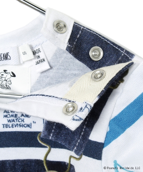 B:MING by BEAMS（ビーミングバイビームス）の「PEANUTS｜B:MING / ロンパース15SS（ロンパース・キッズ・インディゴブルー・70/80）」の3枚目の写真