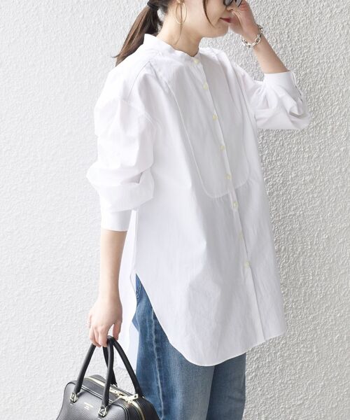 SHIPS(シップス)の「〈手洗い可能〉SOMELOS ソリッドビブヨークシャツ◇(シャツ/ブラウス・レディース・ホワイト/ピンク・36/38)」の21枚目の写真