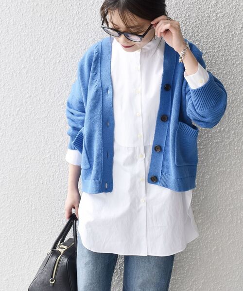 SHIPS(シップス)の「〈手洗い可能〉SOMELOS ソリッドビブヨークシャツ◇(シャツ/ブラウス・レディース・ホワイト/ピンク・36/38)」の8枚目の写真