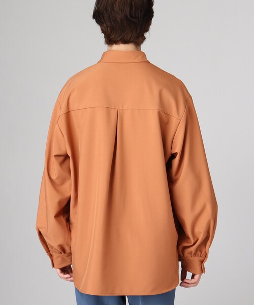 tk.TAKEO KIKUCHI（ティーケータケオキクチ）の「◆ボリュームスリーブシャツ（ユニセックスアイテム）（シャツ/ブラウス・メンズ・オフホワイト/ライトオレンジ系/ブラック・66/88）」の7枚目の写真