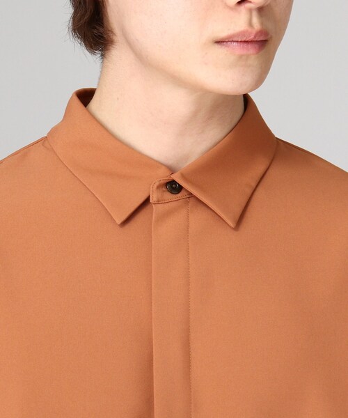 tk.TAKEO KIKUCHI（ティーケータケオキクチ）の「◆ボリュームスリーブシャツ（ユニセックスアイテム）（シャツ/ブラウス・メンズ・オフホワイト/ライトオレンジ系/ブラック・66/88）」の8枚目の写真