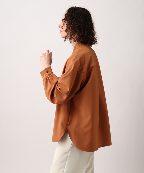 tk.TAKEO KIKUCHI（ティーケータケオキクチ）の「◆ボリュームスリーブシャツ（ユニセックスアイテム）（シャツ/ブラウス・メンズ・オフホワイト/ライトオレンジ系/ブラック・66/88）」の19枚目の写真