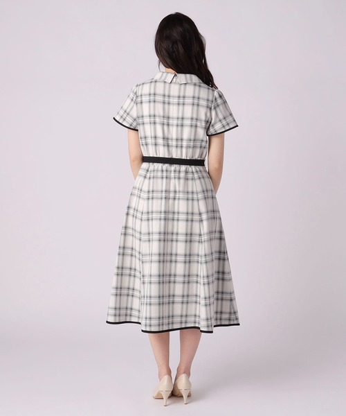 LAISSE PASSE(レッセパッセ)の「チェックフレアーシャツワンピース(シャツワンピース・レディース・ブラック・SMALL/MEDIUM)」の6枚目の写真